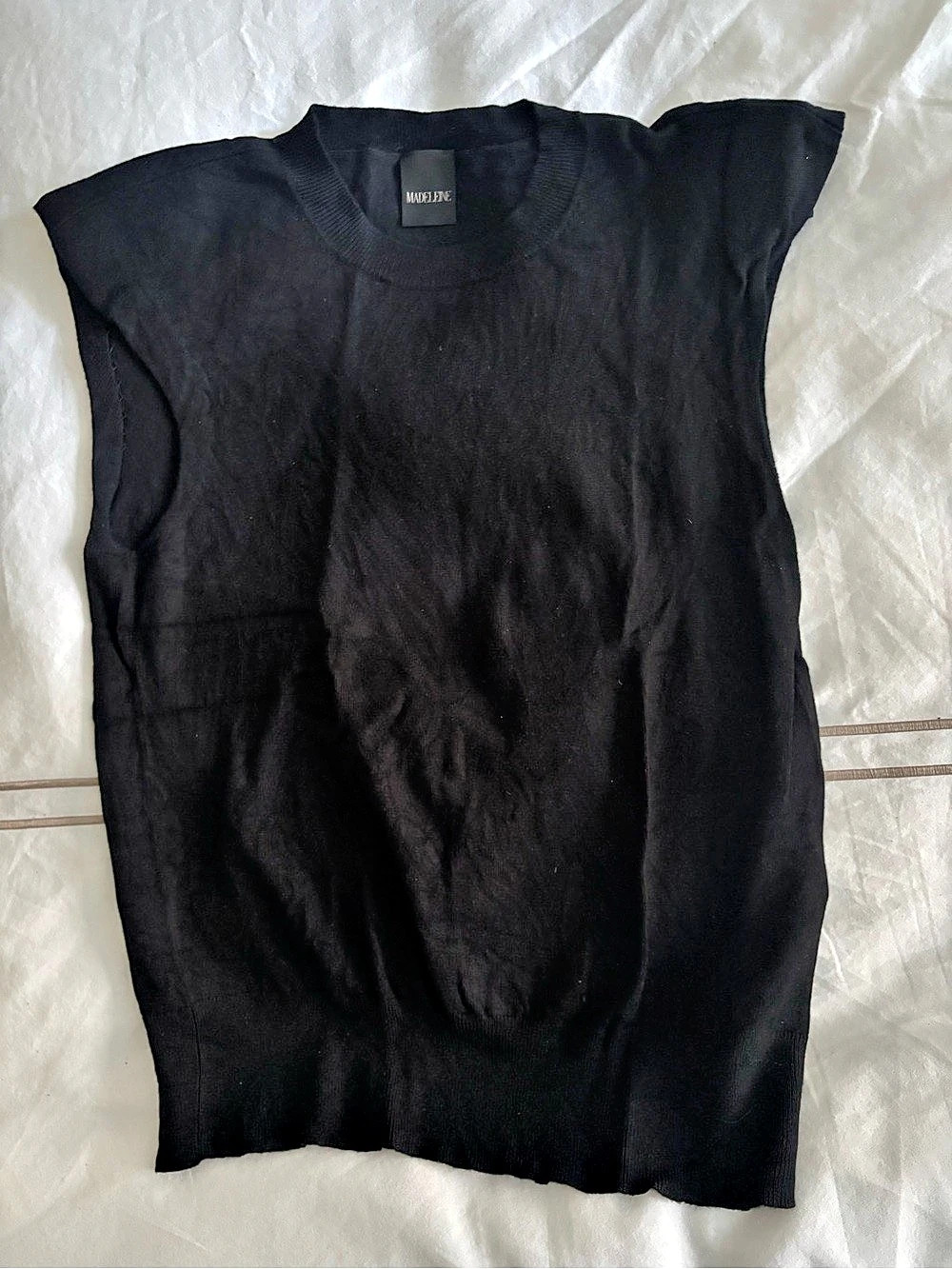 MADELEINE Black Short Sleeve Top Like New